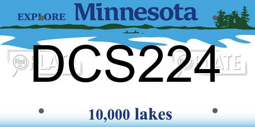DCS224 Minnesota License Plate