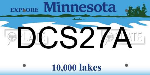 DCS27A Minnesota License Plate