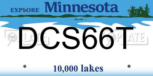 DCS66T Minnesota License Plate