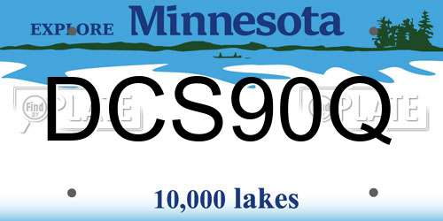 DCS90Q Minnesota License Plate