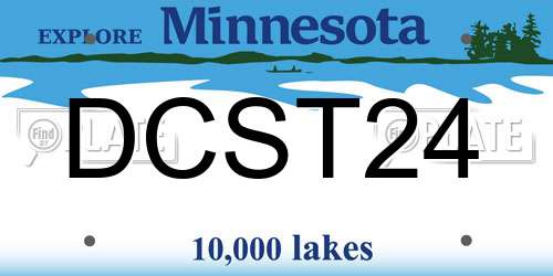 DCST24 Minnesota License Plate