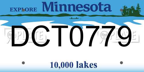 DCT0779 Minnesota License Plate