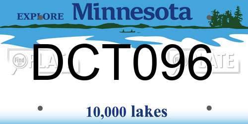DCT096 Minnesota License Plate
