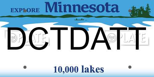 DCTDATT Minnesota License Plate