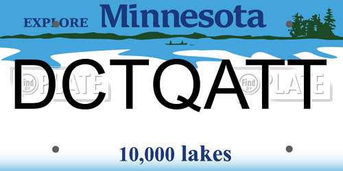 DCTQATT Minnesota License Plate