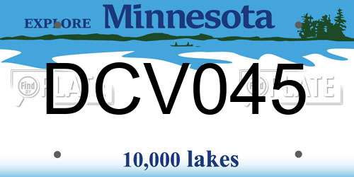 DCV045 Minnesota License Plate