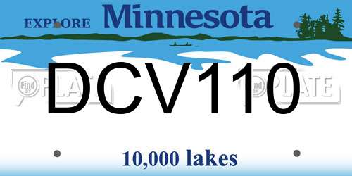 DCV110 Minnesota License Plate