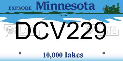 DCV229 Minnesota License Plate