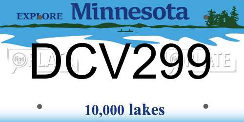 DCV299 Minnesota License Plate