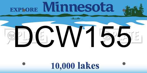 DCW155 Minnesota License Plate