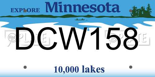 DCW158 Minnesota License Plate