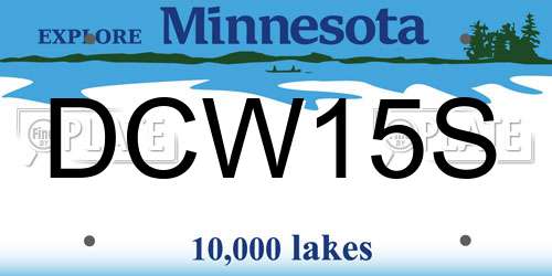 DCW15S Minnesota License Plate