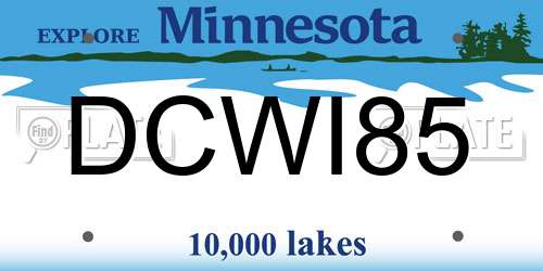DCWI85 Minnesota License Plate
