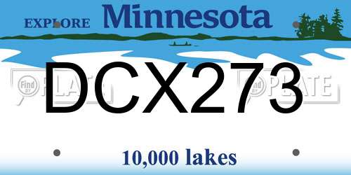 DCX273 Minnesota License Plate