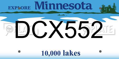 DCX552 Minnesota License Plate