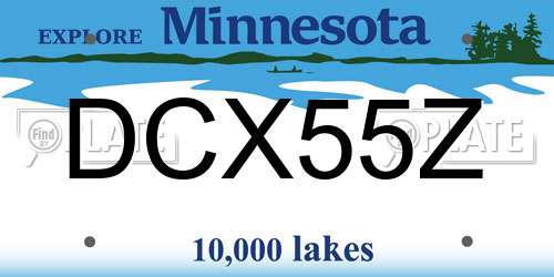 DCX55Z Minnesota License Plate