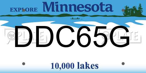 DDC65G Minnesota License Plate
