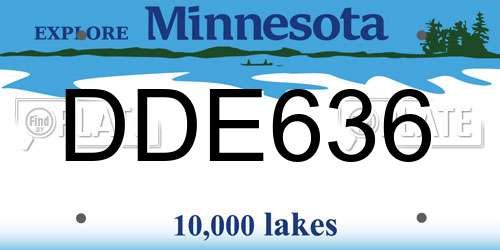 DDE636 Minnesota License Plate