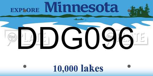 DDG096 Minnesota License Plate