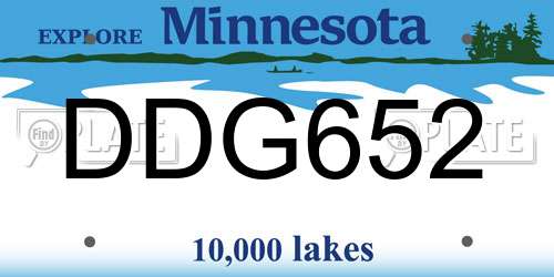 DDG652 Minnesota License Plate