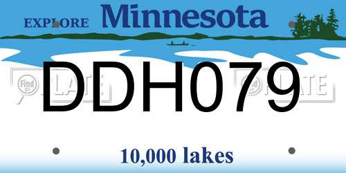 DDH079 Minnesota License Plate