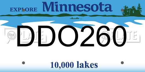DDO260 Minnesota License Plate