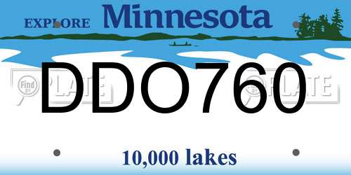 DDO760 Minnesota License Plate