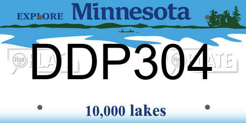 DDP304 Minnesota License Plate