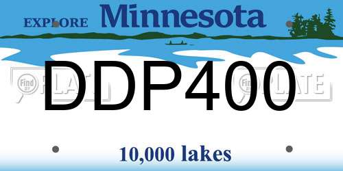 DDP400 Minnesota License Plate