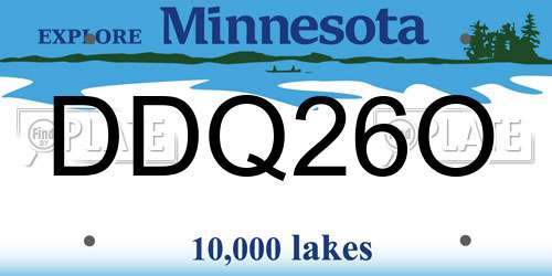 DDQ26O Minnesota License Plate