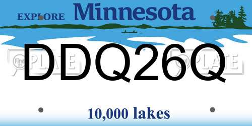 DDQ26Q Minnesota License Plate