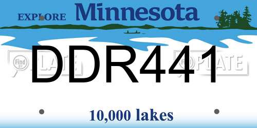 DDR441 Minnesota License Plate