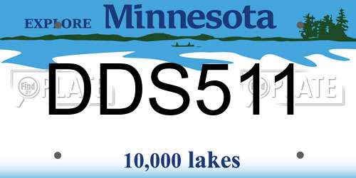 DDS511 Minnesota License Plate