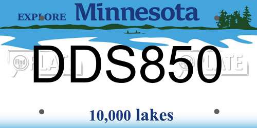 DDS850 Minnesota License Plate
