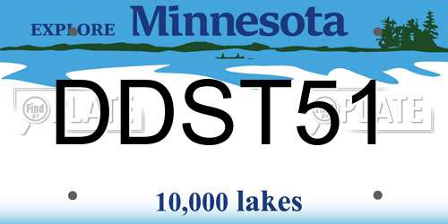 DDST51 Minnesota License Plate