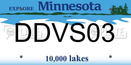DDVS03 Minnesota License Plate