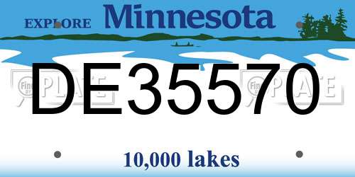 DE35570 Minnesota License Plate