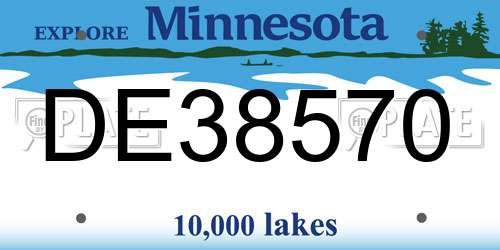 DE38570 Minnesota License Plate