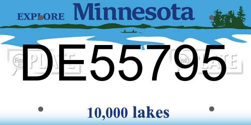 DE55795 Minnesota License Plate