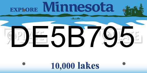 DE5B795 Minnesota License Plate