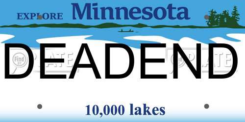 DEADEND Minnesota License Plate