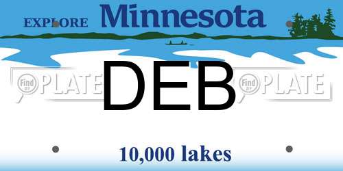DEB Minnesota License Plate