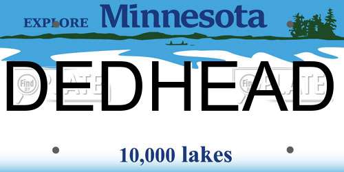 DEDHEAD Minnesota License Plate