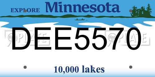 DEE5570 Minnesota License Plate