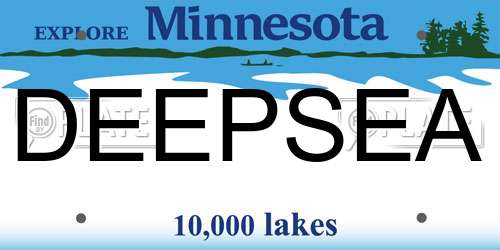 DEEPSEA Minnesota License Plate