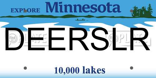 DEERSLR Minnesota License Plate