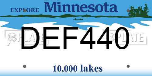 DEF440 Minnesota License Plate