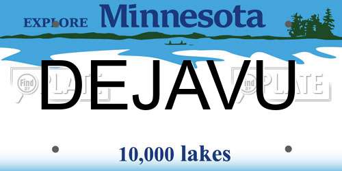 DEJAVU Minnesota License Plate