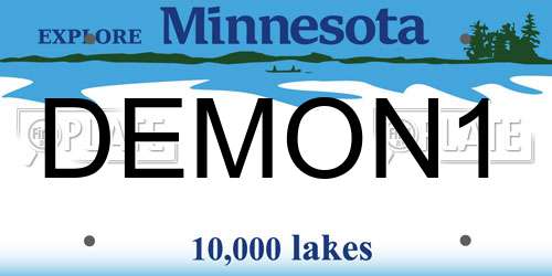 DEMON1 Minnesota License Plate