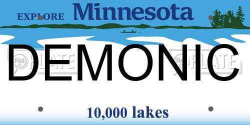 DEMONIC Minnesota License Plate